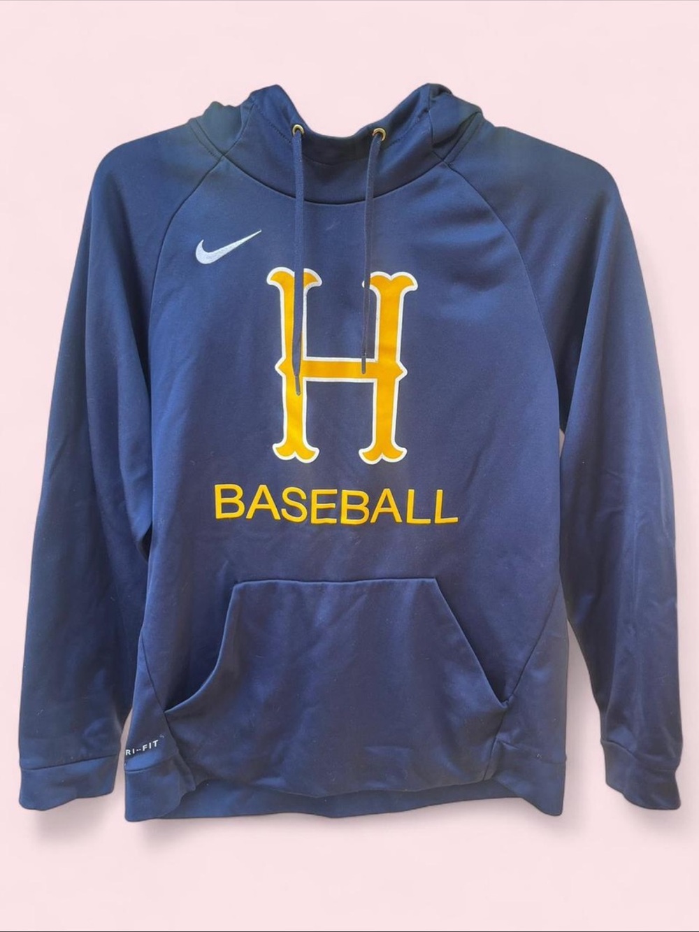 Nike Navy and Gold Baseball Pullover Hoodie